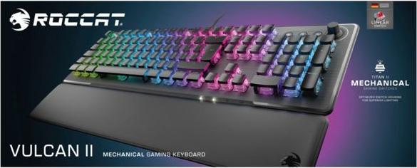 Produktbild Roccat Vulcan II, schwarz Gaming-Tastatur, roter Schalter (DE, Kabelgebunden)