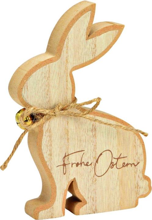 Produktbild G. Wurm Aufsteller Hase, Frohe Ostern, aus Holz natur (B/H/T) 9x15x2cm (16 x)