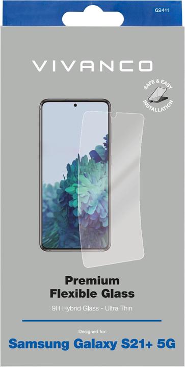 Produktbild Vivanco Premium ible Displayschutzglas für Galaxy S21+ 5G (1 Stück, Samsung Galaxy S21+ 5G)