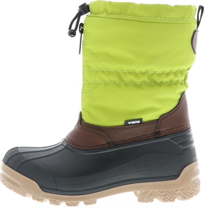 Produktbild Vista Kinder Mädchen Jungen Winterstiefel Stiefeletten Snowboots Gummigalosche gefüttert grün (33, 34)