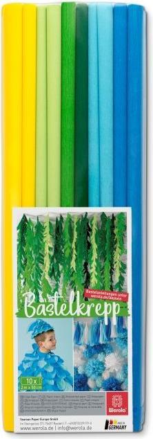 Werola Krepppapier Maritim farbsortiert 31 g/qm 10 Rollen (31 g/m², 10 x)