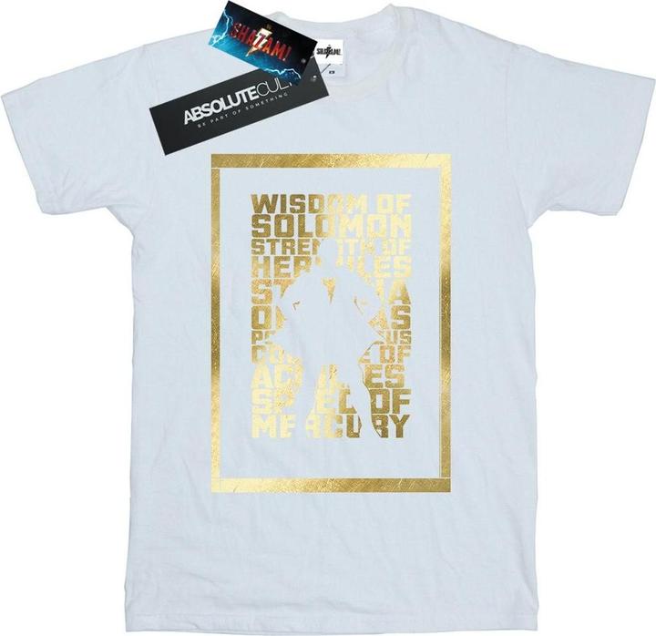 Shazam Gold Text TShirt Mädchen
