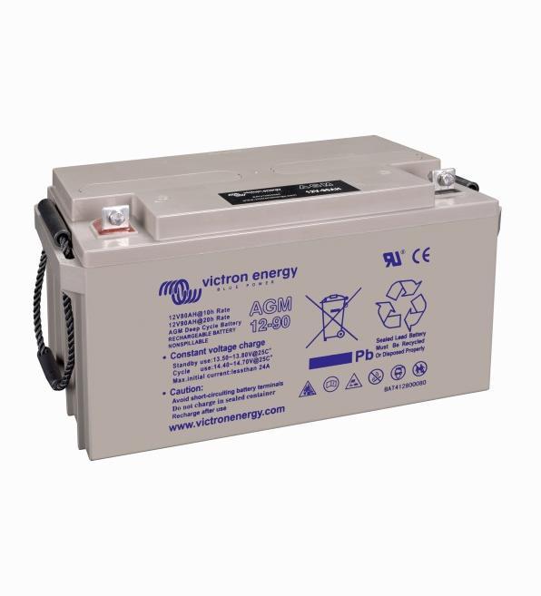 Produktbild Victron Energy AGM Deep Cycle Batterie (12 V, 90 Ah)