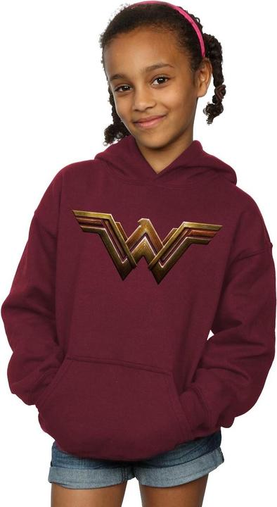 Immagine prodotto Justice League Movie Wonder Woman Emblem Felpa con Cappuccio Ragazze (140, 146)