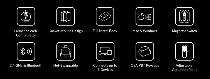 Image du produit Keychron Q1 HE (commutateur magnétique) (US, Sans fil, Filaire)