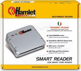 Immagine prodotto Hamlet Lettore di smart card e sim card da collegare al PC (USB 2.0)