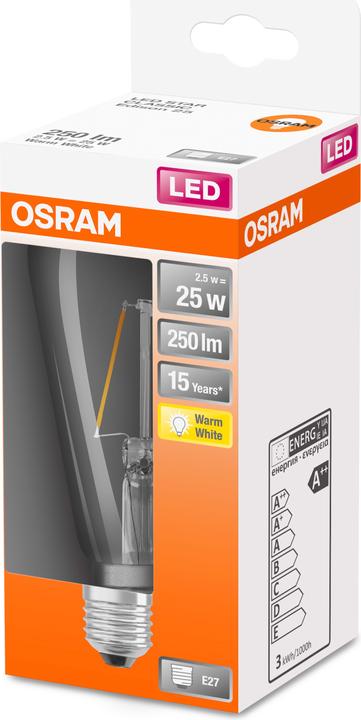 Produktbild Osram Led Retrofit Classic St (E27, 2.50 W, 250 lm, 1 x, F)