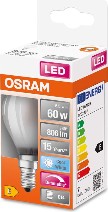 Image du produit Osram Led Retrofit Classic P (E14, 6.50 W, 806 lm, 1 x, D)