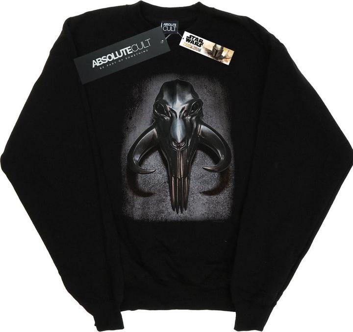 Actual product image Star Wars Mens The Mandalorian Mythosaur Skull Sweatshirt (S)