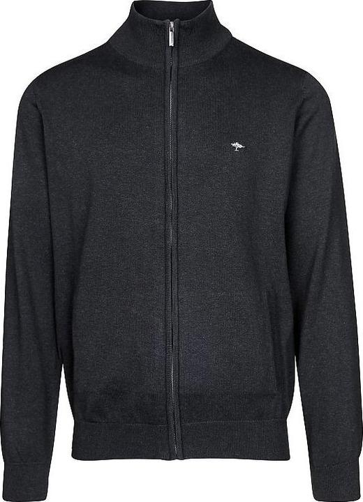 Fynch-Hatton Cardigan-Zip Sweater charcoal