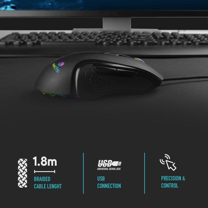 Immagine prodotto NGS GMX- 125 Mouse da gioco a LED ad alta risoluzione (Cablato)