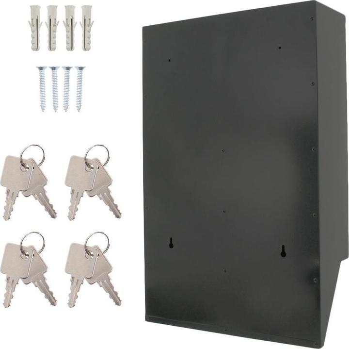 Immagine prodotto Rottner Cassetta postale piatta Depot con serratura a 4 cilindri argento/nero