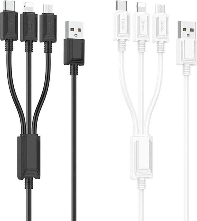 Immagine prodotto Hoco Cable cable 3in1 USB A to Lightning / Micro USB / Type C 2A X76 1 m black (1 m)