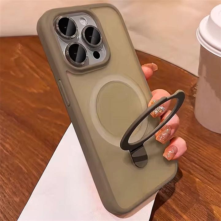 Produktbild RPD Apple iPhone 16 Pro Max - MagSafe Stand Etui mit Kameraschutz, braun, Matt (Apple iPhone 16 Pro Max)
