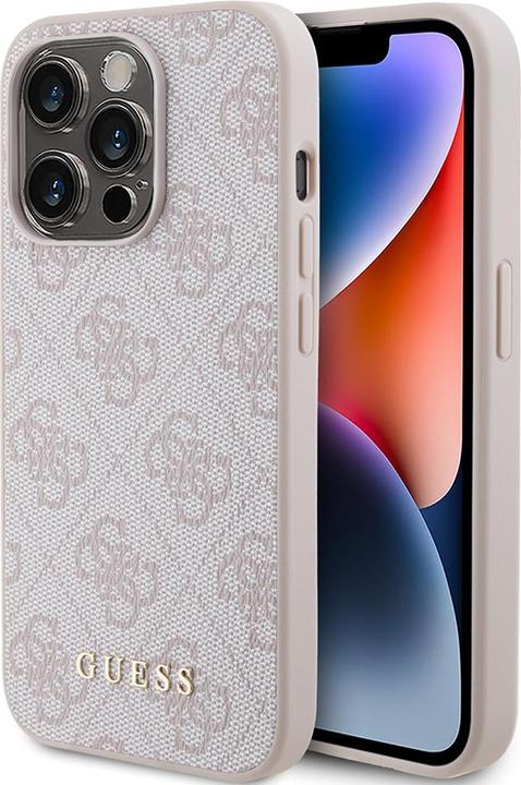 Produktbild Guess GUHCP15LG4GFPI iPhone 15 Pro 6.1" różowy/pink hard case 4G Metal Gold Logo (Apple iPhone 15 Pro)