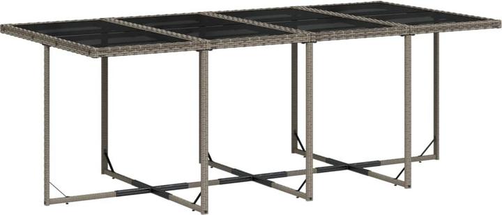 Actual product image VidaXL Garden furniture dining set garden set seating group 13-piece grey poly rattan (220 cm)