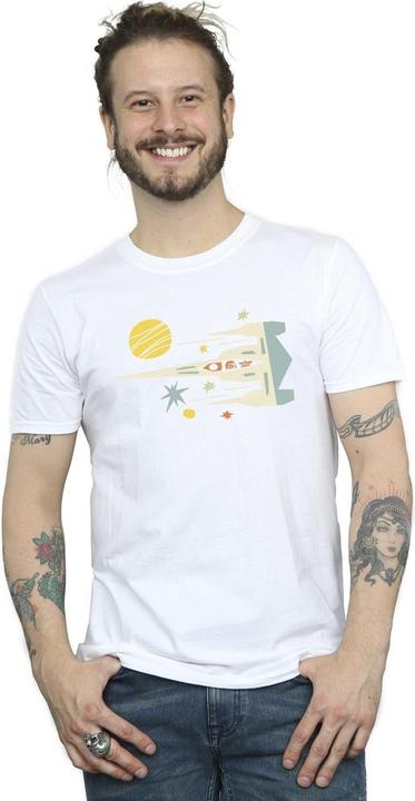 Actual product image Star Wars Mens The Mandalorian Cutout Ship T-Shirt (M)