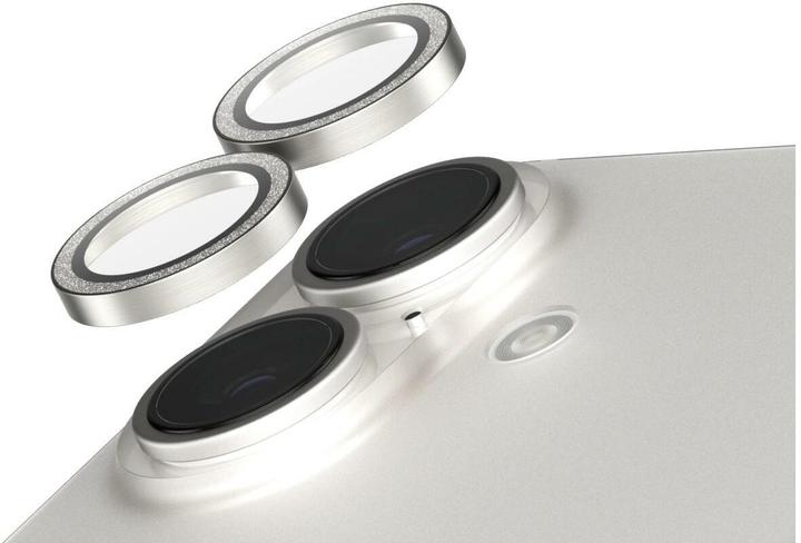 Actual product image PanzerGlass SAFE. by ® Camera Lens Protector Glitter Silver iPhone '24 6.1" | 6.7" (1 Piece, Apple iPhone 16 Plus, Apple iPhone 16)