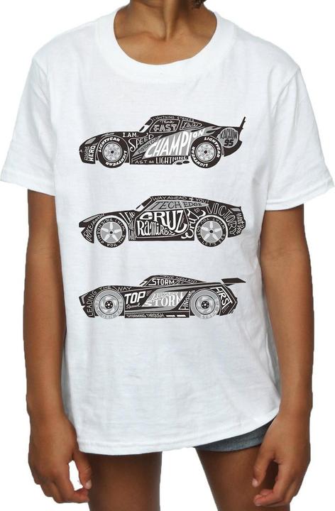 Immagine prodotto Disney Cars Text Racers Maglietta Ragazze (152, 158)
