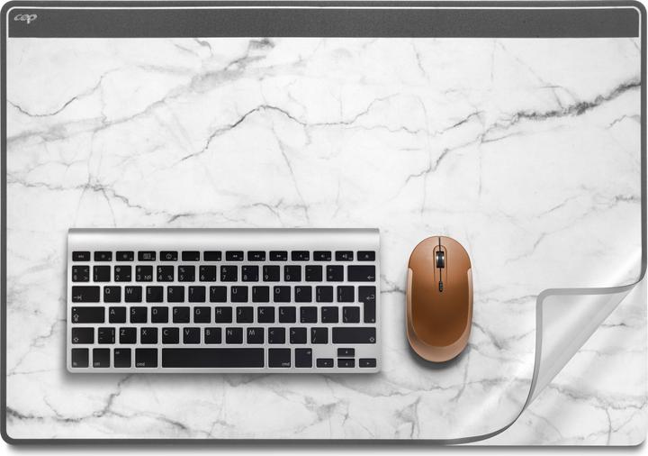 Actual product image Cep Writing pad mineral, 585 x 385 mm, grey marble made of phthalate-free PVC, thickness: 2 mm