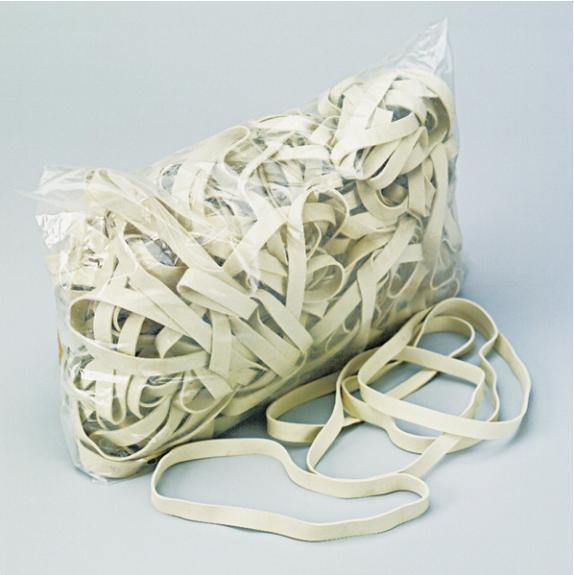 Produktbild Siam Gummibänder, 180 x 10 mm, weiss, Packung mit 1000 g