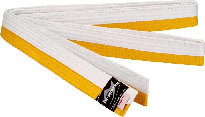 Ju-Sports Budogürtel weiss/gelb (halb/halb)