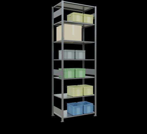 Immagine prodotto Schulte Lagertechnik Sistema di scaffalature di base senza viti MULTIplus150 con ripiani di lunghezza