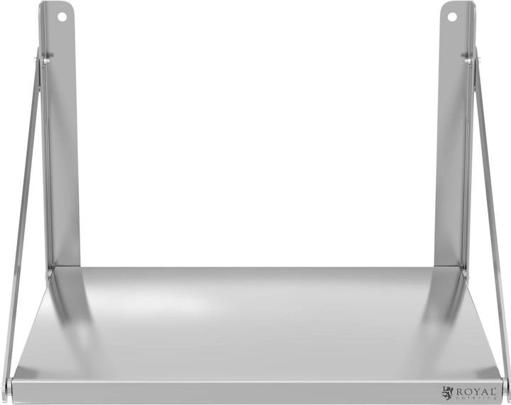 Produktbild Royal Catering Wandbord klappbar 40 kg Wandregal 60 x 45 cm Edelstahl Küchenregal Gastro (60 x 45 cm)