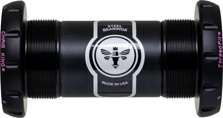 Chris King Bottom Bracket ThreadFit 30mm, Steel-Bearings, two tone black/punch