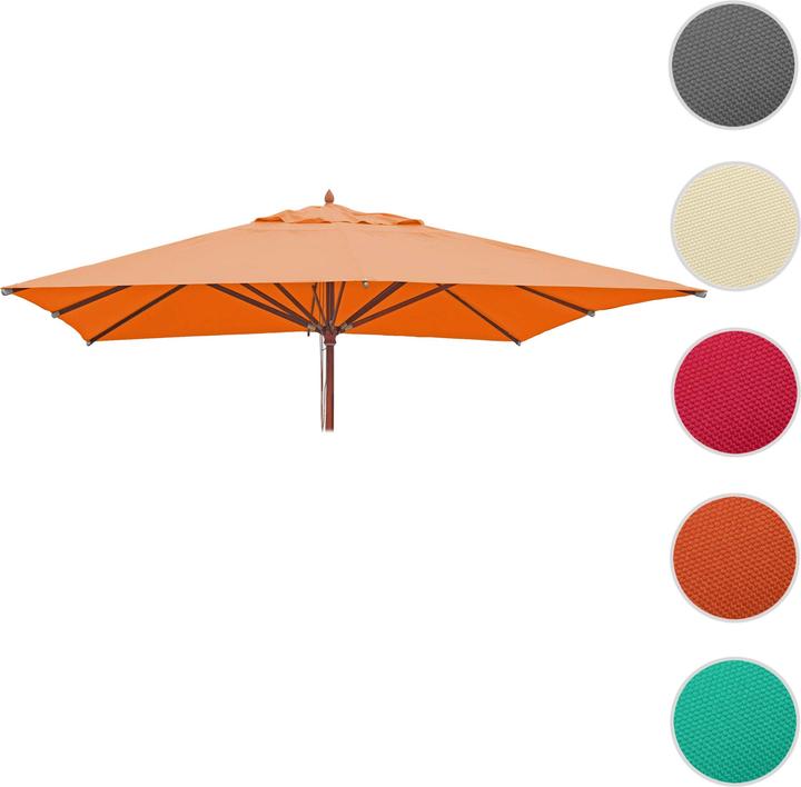 Produktbild Mendler Bezug für Gastronomie Holz-Sonnenschirm, Sonnenschirmbezug Ersatzbezug, eckig 4x4m Polyester 3kg - t (4 m)