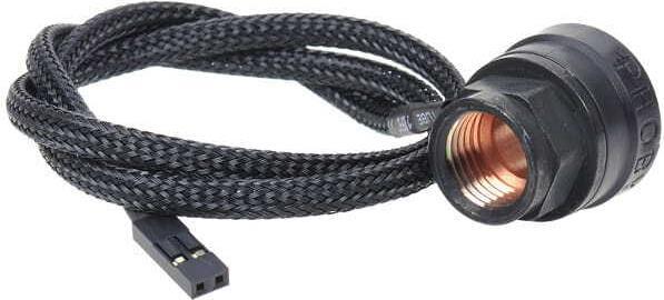 Actual product image Phobya Thermosensor In-Line 2x G1/4 female thread black matt