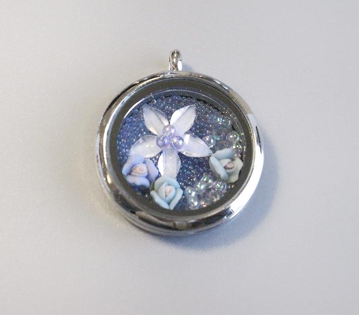 Produktbild Hobby & Crafting Fun Medaillon-Anhänger "Rund", Ø ca. 2,9cm, Metall / Glass (Metall)