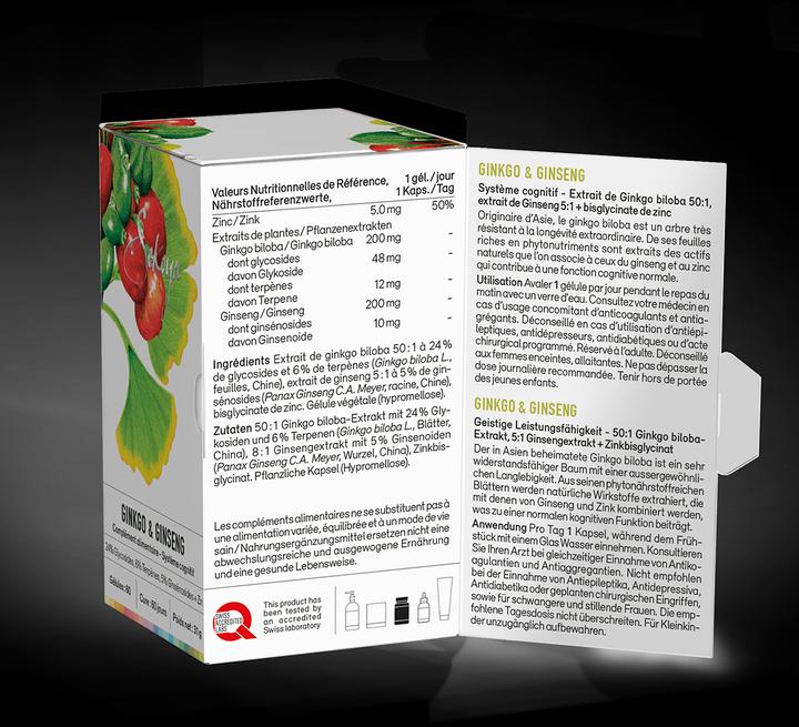 Actual product image Sekoya Ginkgo & Ginseng | For the memory (60 Piece, Capsules, 31 g)