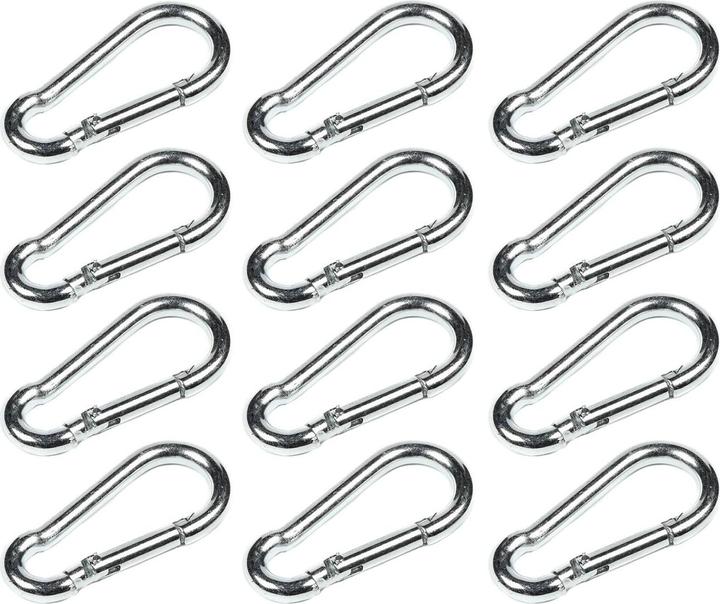Actual product image Benson Carabiner hooks set 12 pieces 5 x 50 mm