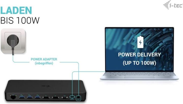 Immagine prodotto i-tec USB-C Triple 4K Display Docking Station (USB-C, 9 Porti)