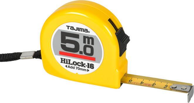 Actual product image Tajima Rollmeter HI-LOCK 16 yellow