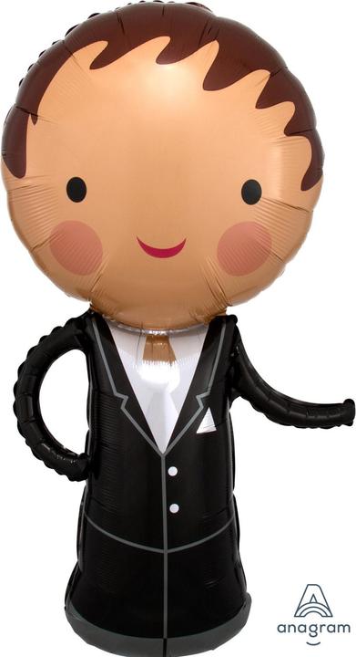 Immagine prodotto Magni 3123701 - Palloncino in foil SuperShape Sposo, 48 x 101 cm, Palloncino, Matrimonio (5 x)