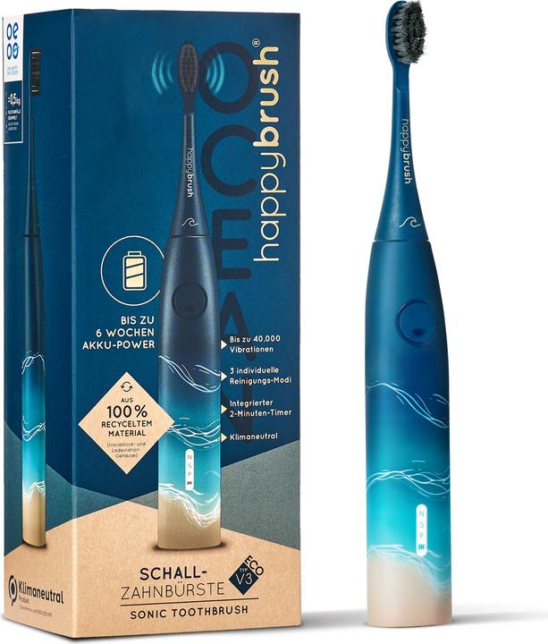 Immagine prodotto happybrush ECO VIBE 3 Starter Kit Oceano (Spazzolino sonico)
