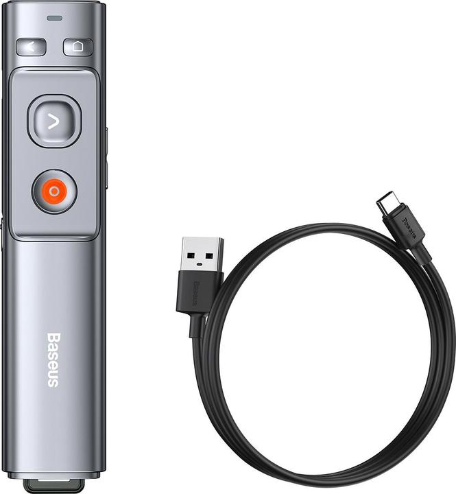 Produktbild Baseus Orange Dot Wireless Presenter (Red Laser)(Charging) Grey