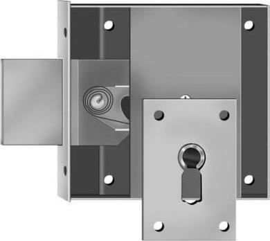 Actual product image Schänis Cellar door deadbolt locks on 2301