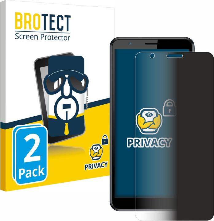 Productafbeelding BROTECT Anti-spionnetje privacyfolie Beschermfolie tegen blauw licht (2 Stuk, ZTE Blade A31)