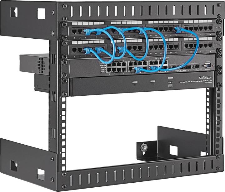 Immagine prodotto StarTech Rack per apparecchiature montabili a parete con telaio aperto 8U 19 pollici - profondità 30 cm - (8 HE, Rack da 19 pollici)