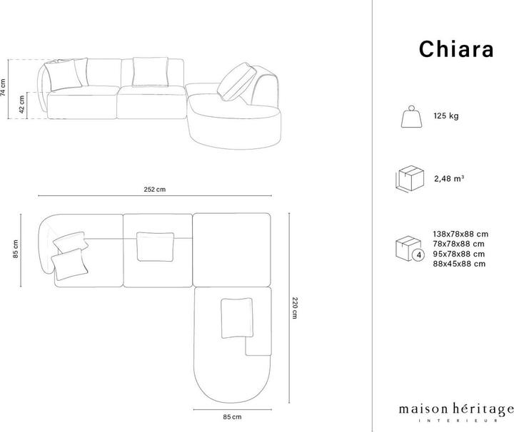 Immagine prodotto Maison Heritage Chiara (Divano ad angolo)