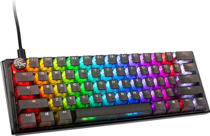 Actual product image Ducky One 3 Aura Black Mini Gaming Keyboard, RGB LED - Gateron Baby Kangaroo (US) (US, Cable)