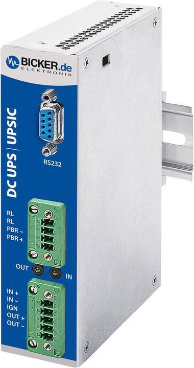 Produktbild Bicker Elektronik Industrielle USV Anlage (DIN Rail) DC mit wartungsfreien SuperCaps (60 VA, 60 W)