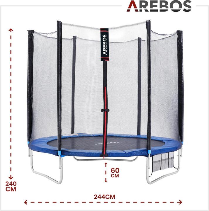 Immagine prodotto Arebos Set completo di trampolini (244 cm)