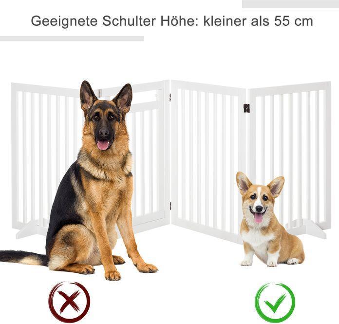 Produktbild Swisshandel24 Treppenschutzgitter ohne Bohren faltbar Absperrgitter Schutzgitter 4 Stücke freistehend mit 2 Stützf