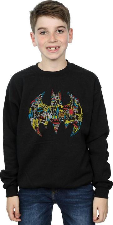 Actual product image Boys Batman Batgirl Logo Collage Sweatshirt (152, 158)