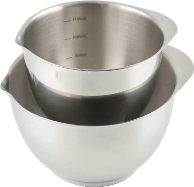 Actual product image Rosti Mixing bowl set Margrethe 1.5 l 3 l, silver (3 l, 2 x)