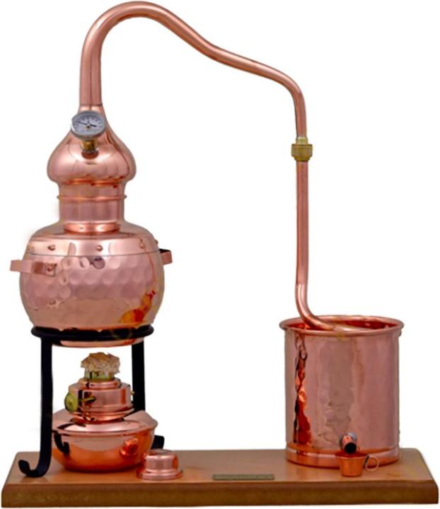 Produktbild Ich-zapfe Destille Alembic set premium 0,7 Liter mit Spiritusbrenner und Thermometer
